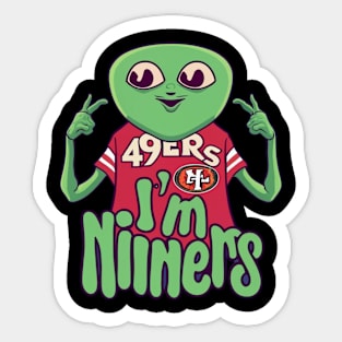 Im niners funny cute 49 ers football victor design Sticker